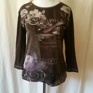 Chocolate Espresso graphic t-shirt Blue Canyon M